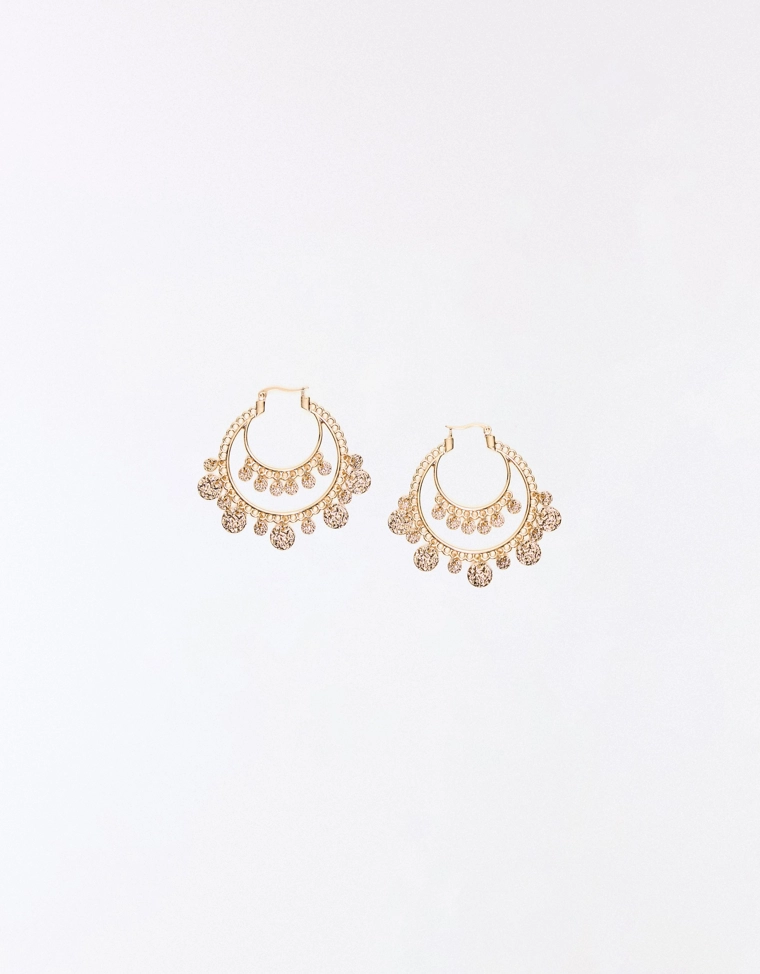 Серьги-медальоны