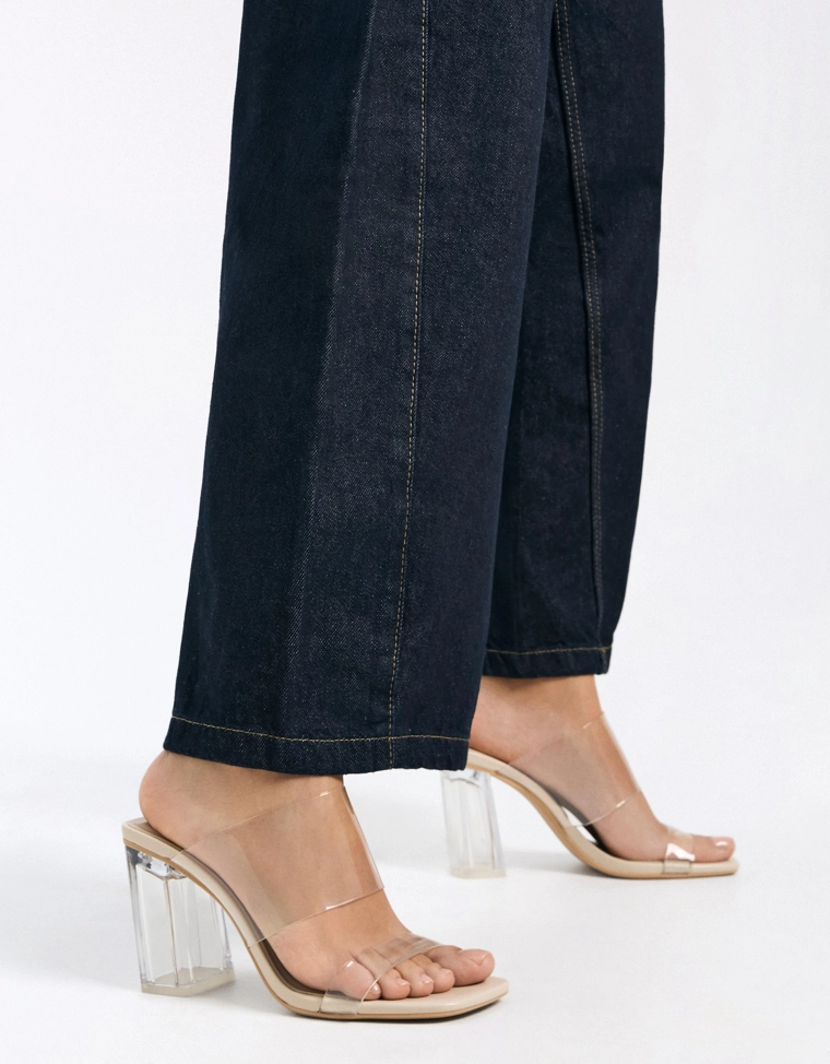 Прозрачные виниловые босоножки bershka