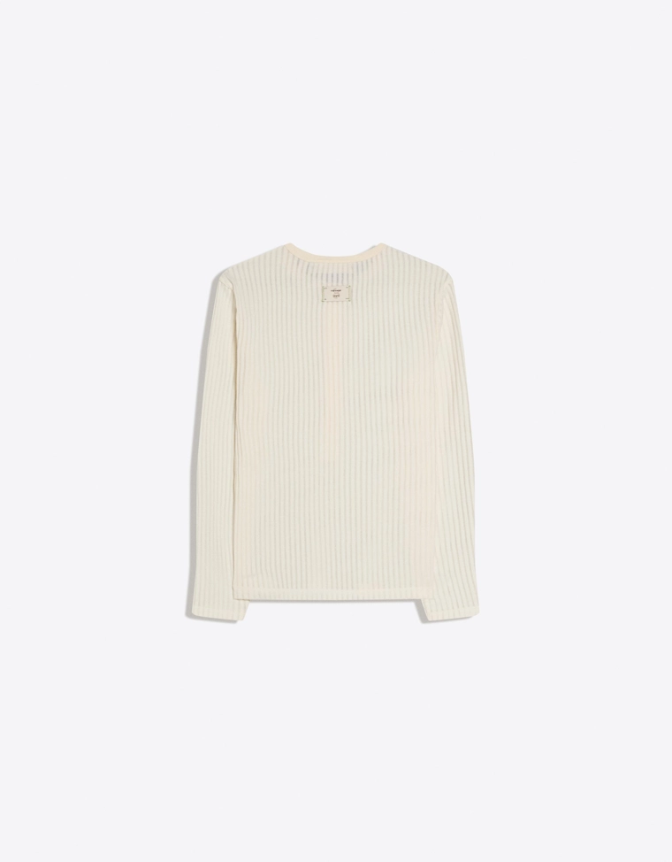 Футболка с длинными рукавами и воротником на пуговицах