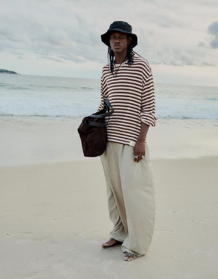 Футболка в полоску с длинными рукавами