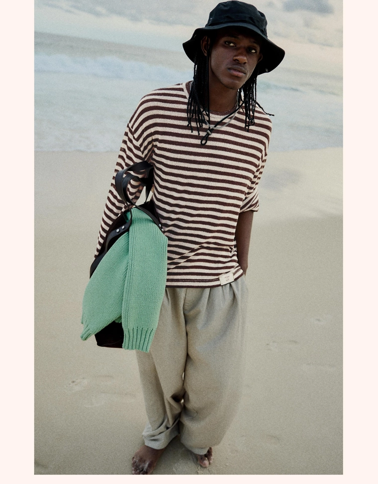 Футболка в полоску с длинными рукавами