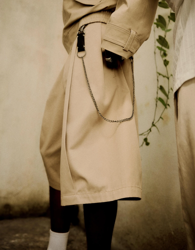 Шорты barrel с защипами