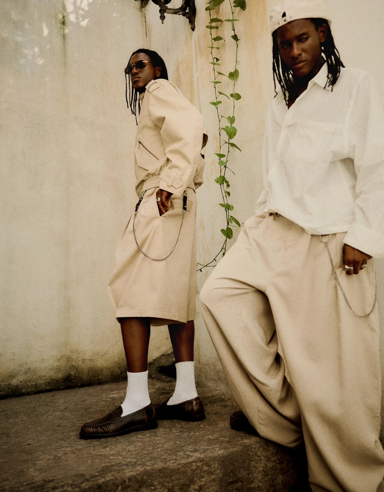 Шорты barrel с защипами