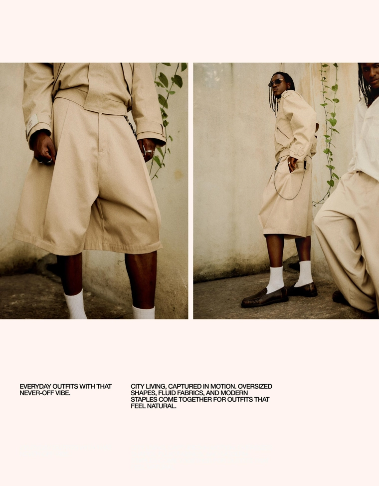 Шорты barrel с защипами