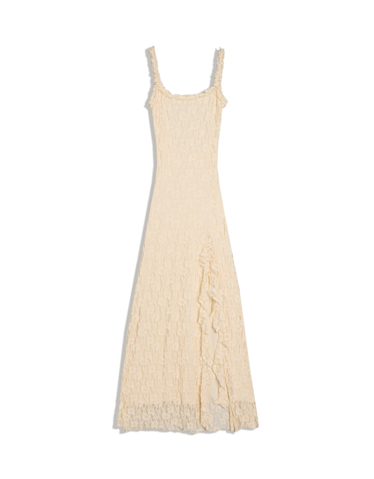 Кружевное платье миди