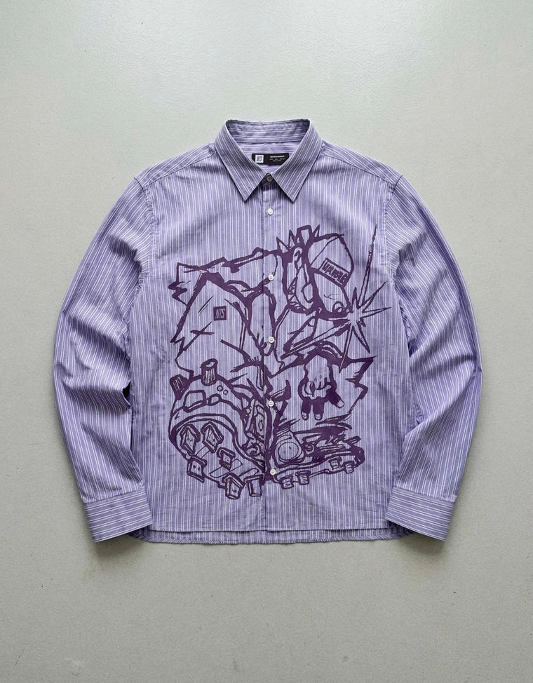 Рубашка свободного кроя с длинными рукавами UMRU