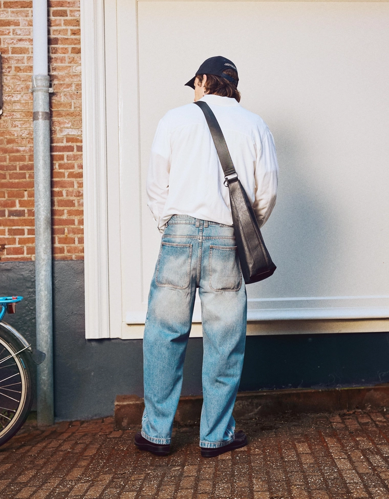 Джинсы barrel с перекрестными пуговицами