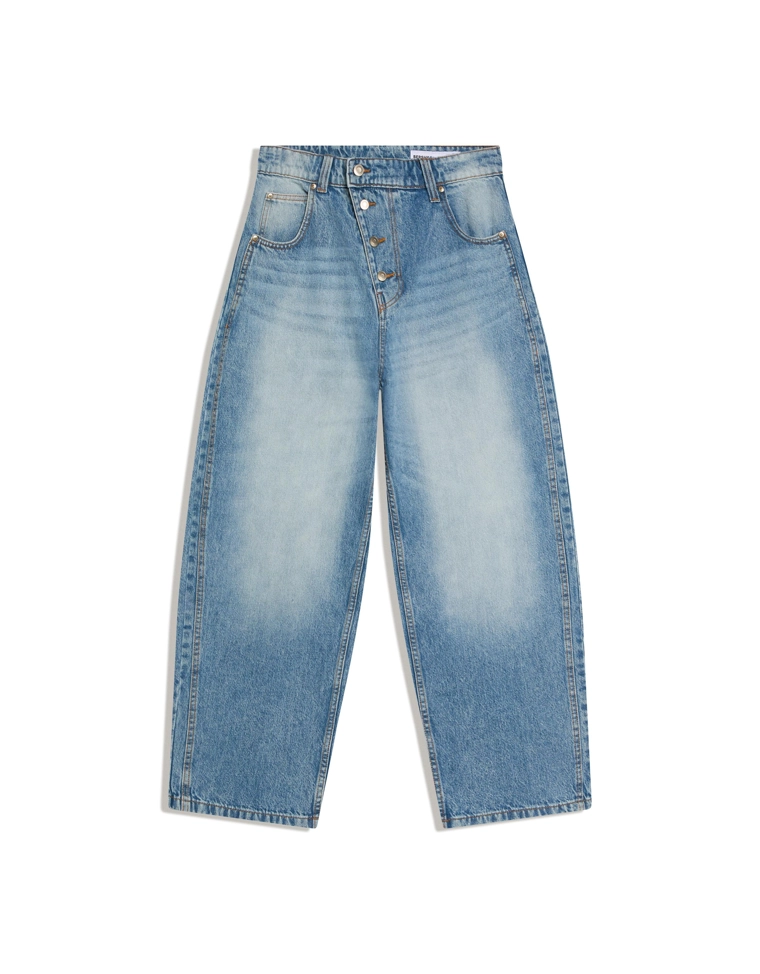 Джинсы barrel с перекрестными пуговицами