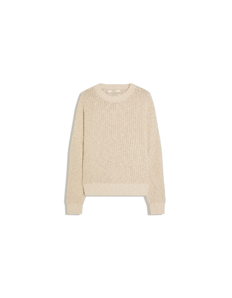 Укороченный свитер с круглым вырезом