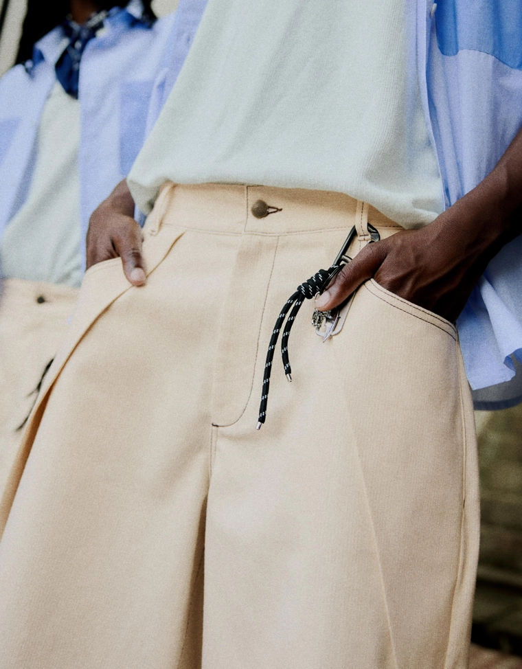 Шорты супер свободного кроя со складками