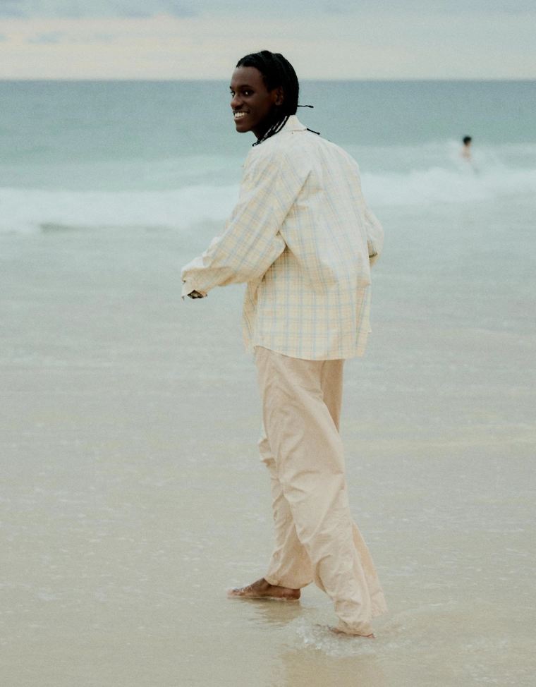 Рубашка оверсайз в клетку с длинными рукавами