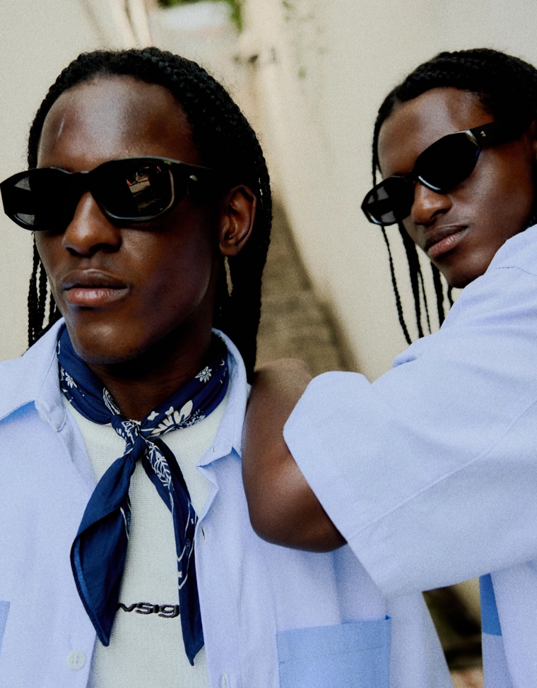 Рубашка оверсайз в полоску с короткими рукавами