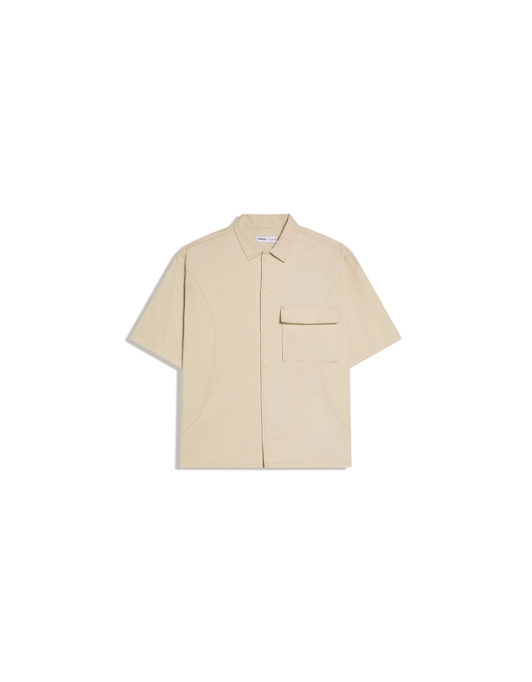 Рубашка геометрического кроя с короткими рукавами