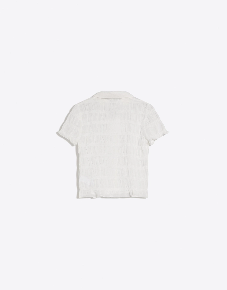 Рубашка с короткими рукавами и сборками