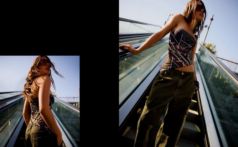 Топ бандо из полупрозрачной ткани