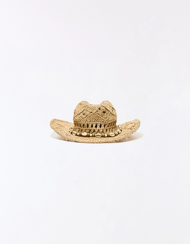 Шляпа в ковбойском стиле с ракушками