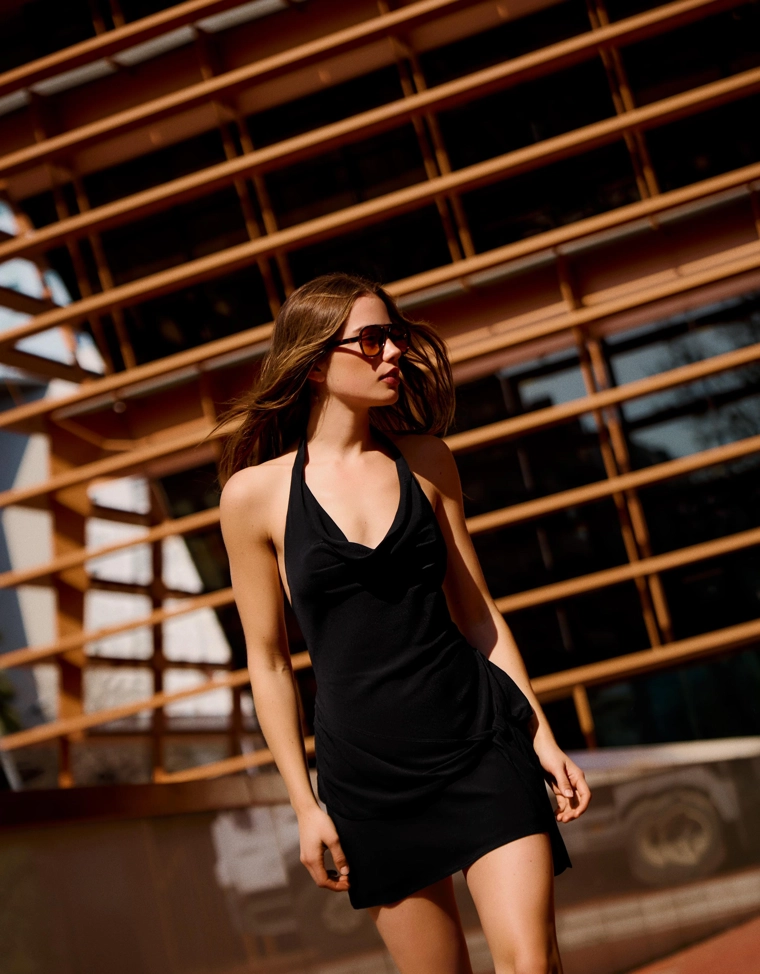 Мини-платье со сборками