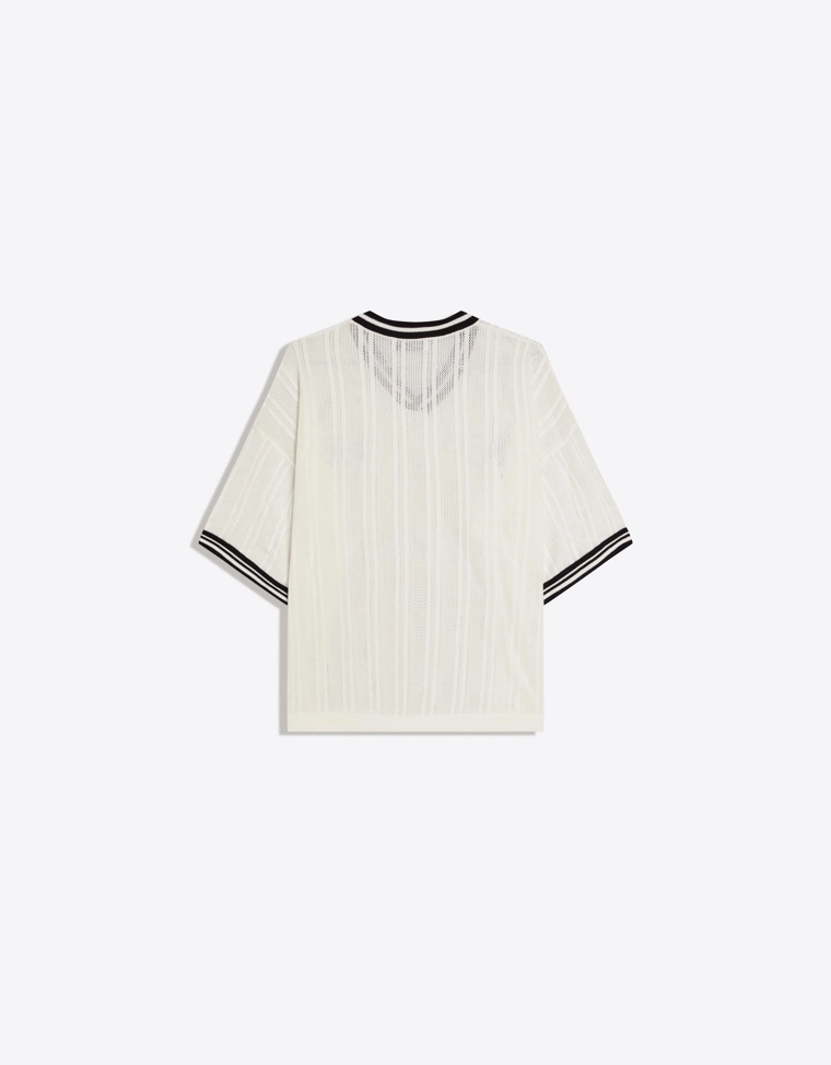 Футболка с V-образным вырезом в стиле ретро-спорт