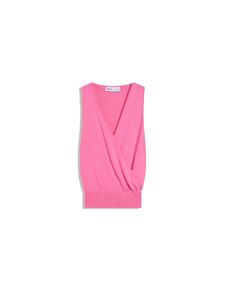 Топ с запахом и поясом