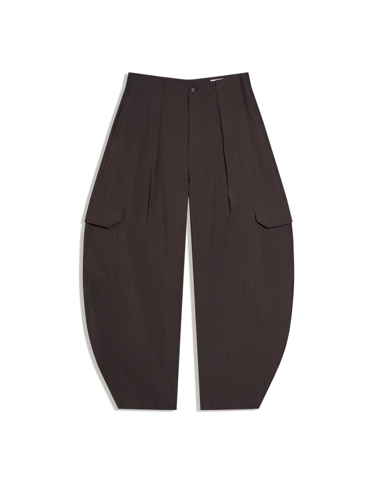 Брюки barrel карго из струящейся ткани