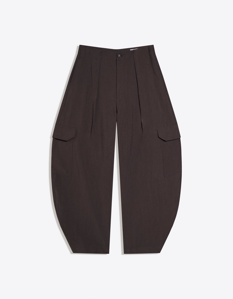 Брюки barrel карго из струящейся ткани