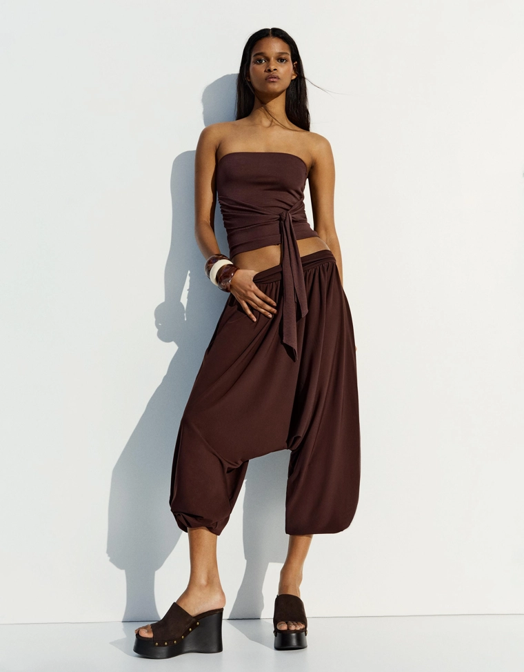 Топ бандо с завязками