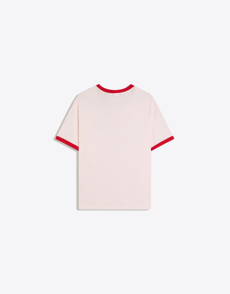 Футболка с контрастными короткими рукавами