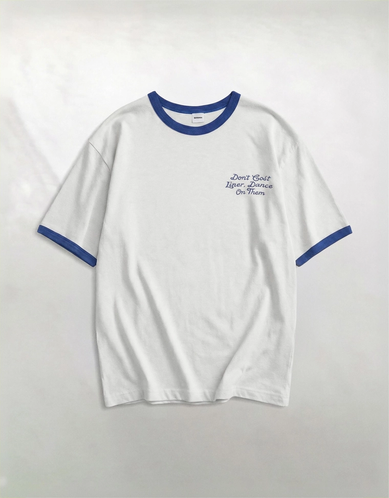 Футболка с контрастной отделкой