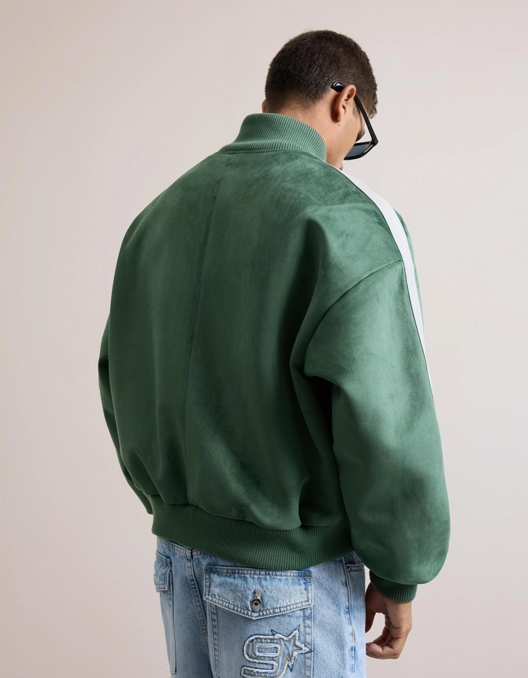 Куртка свободного кроя из искусственной замши