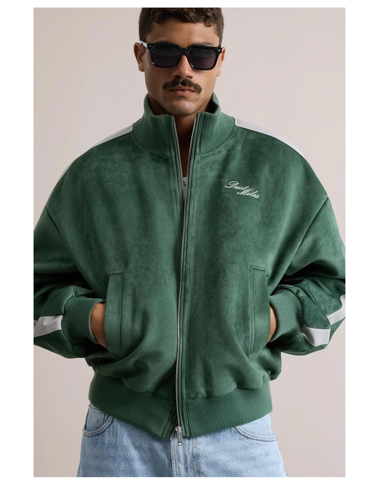 Куртка свободного кроя из искусственной замши