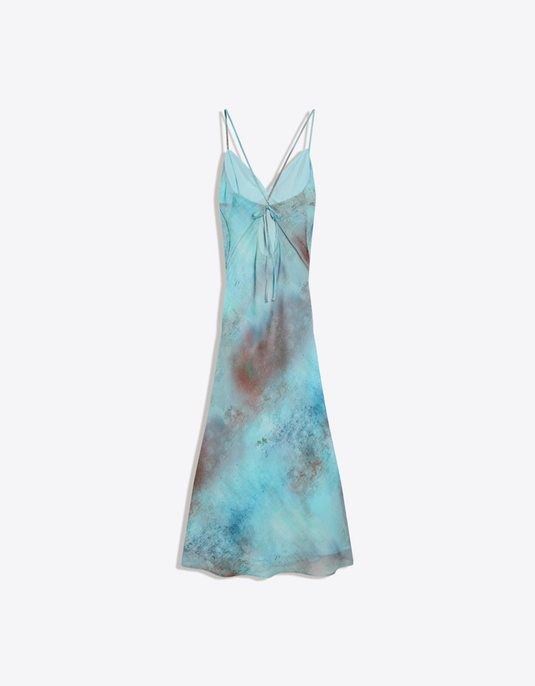 Платье миди с принтом