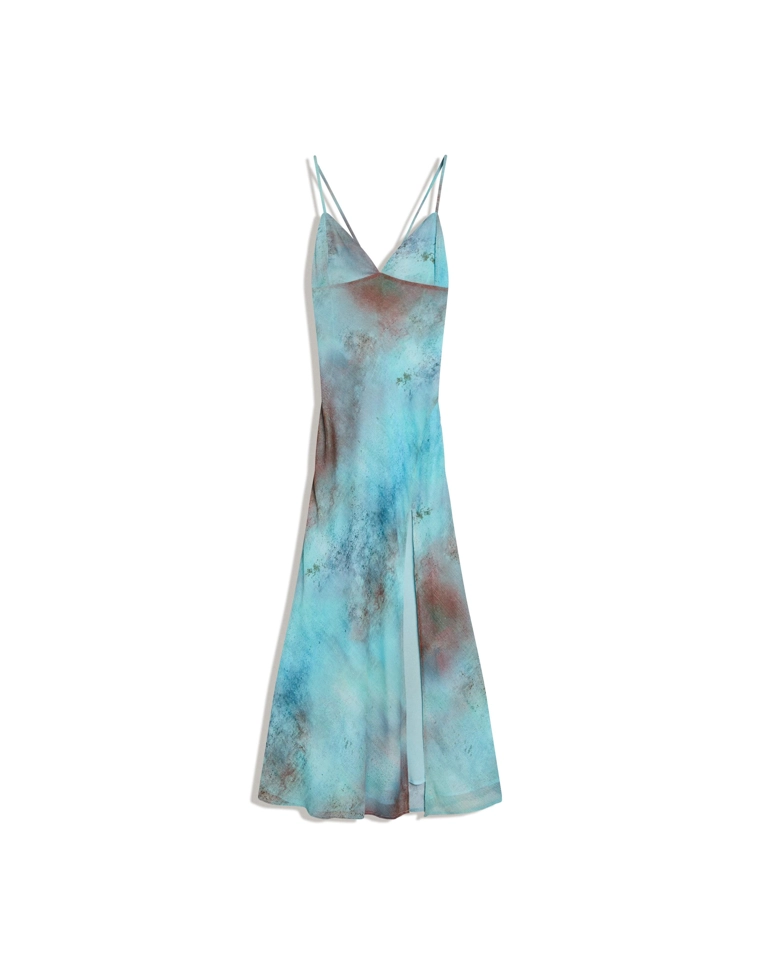 Платье миди с принтом