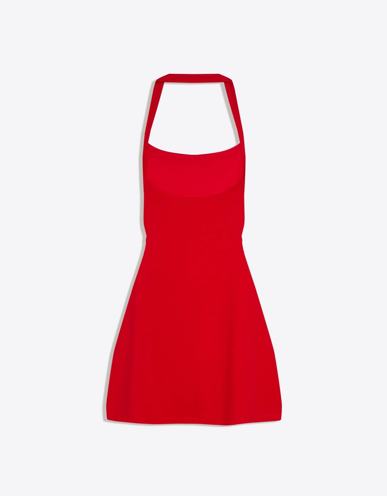 Платье мини с американской проймой