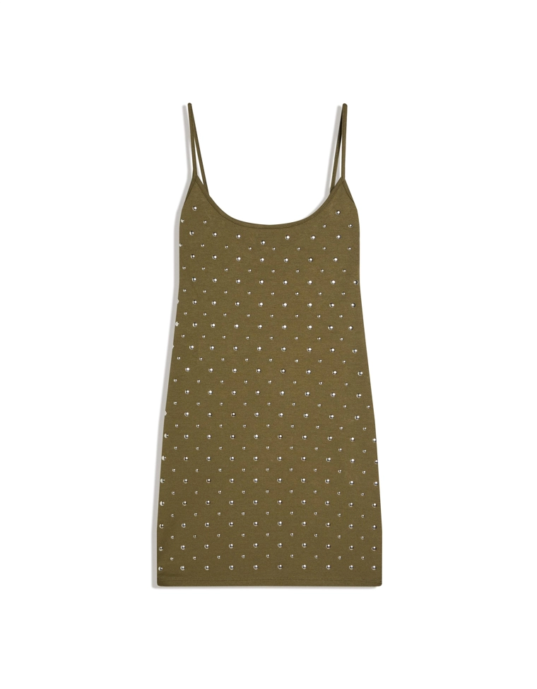 Мини-платье с заклепками