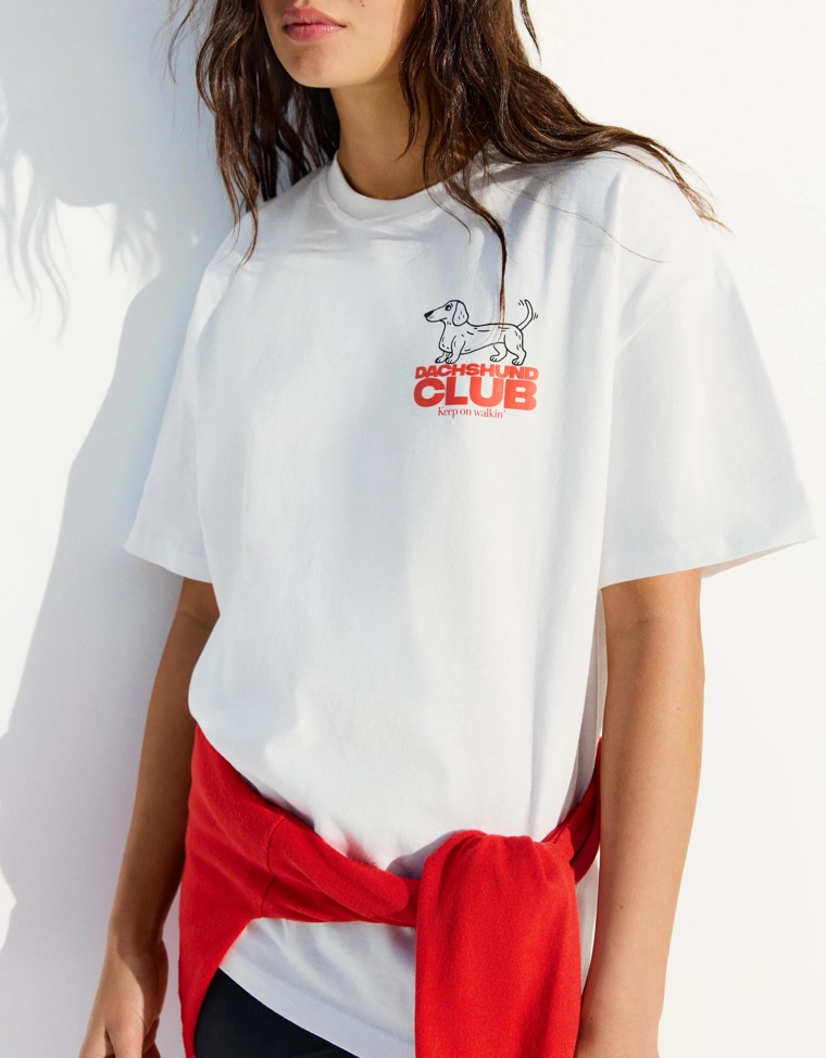 Футболка оверсайз с принтом