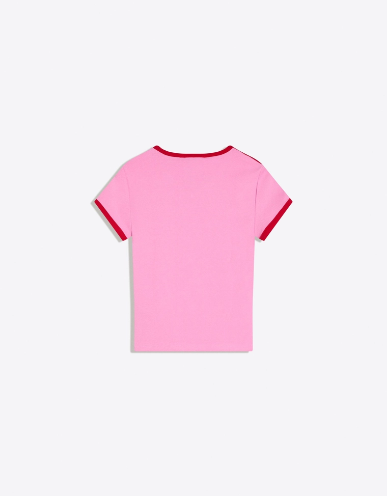 Футболка с контрастным принтом