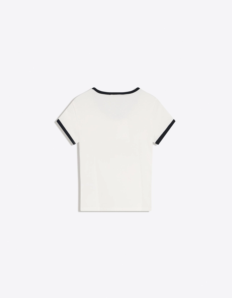 Футболка с контрастным принтом