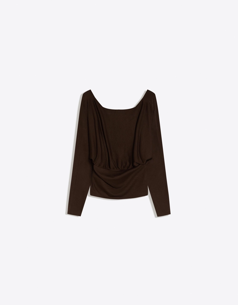 Топ с длинными рукавами и сборками