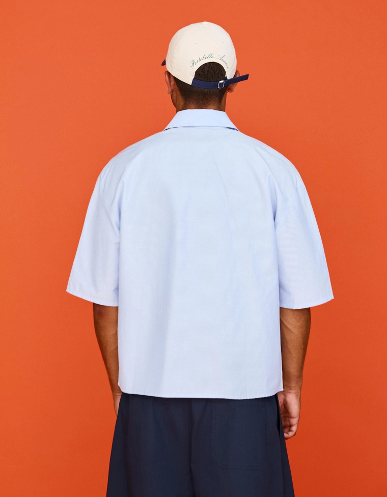 Рубашка оверсайз с короткими рукавами и вышивкой