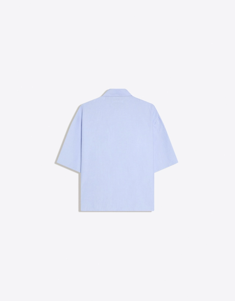 Рубашка оверсайз с короткими рукавами и вышивкой