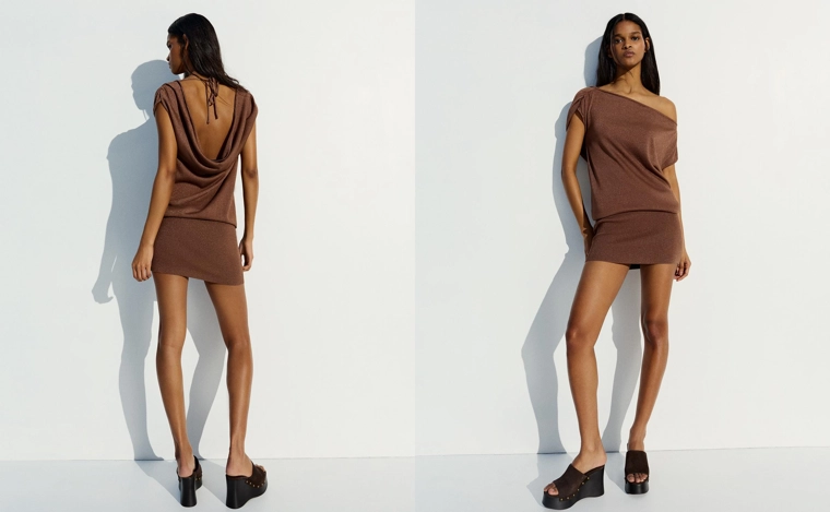 Мини-платье асимметричного кроя