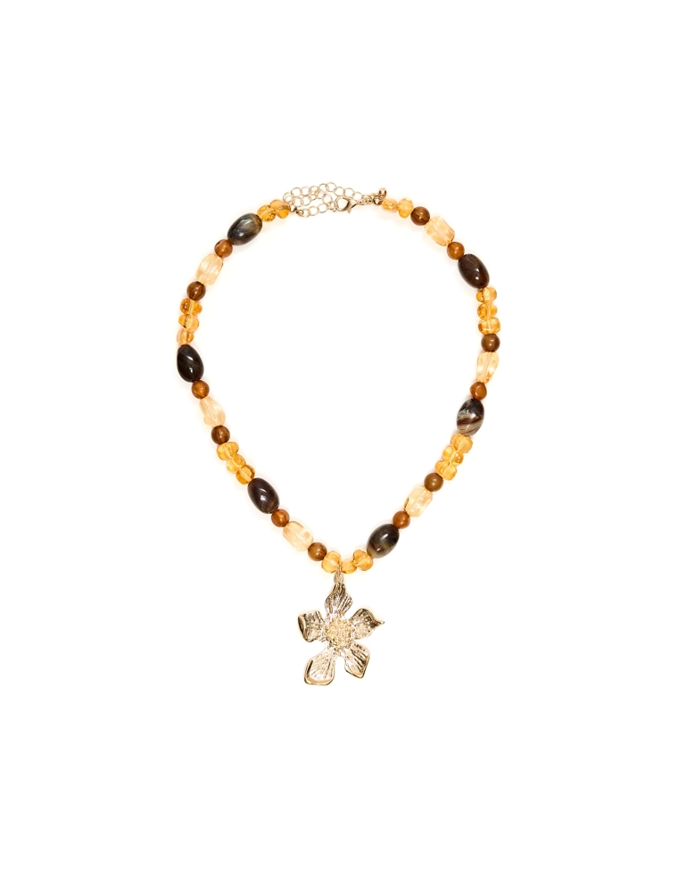 Цепочка с подвеской-шариком и цветком