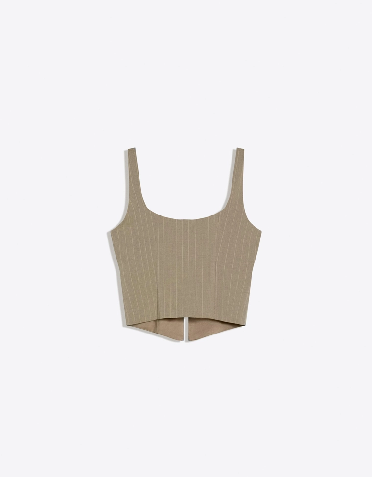 Топ на бретелях с молнией