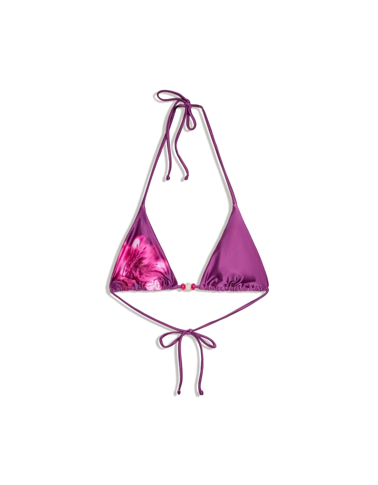 Топ бикини треугольный атласный