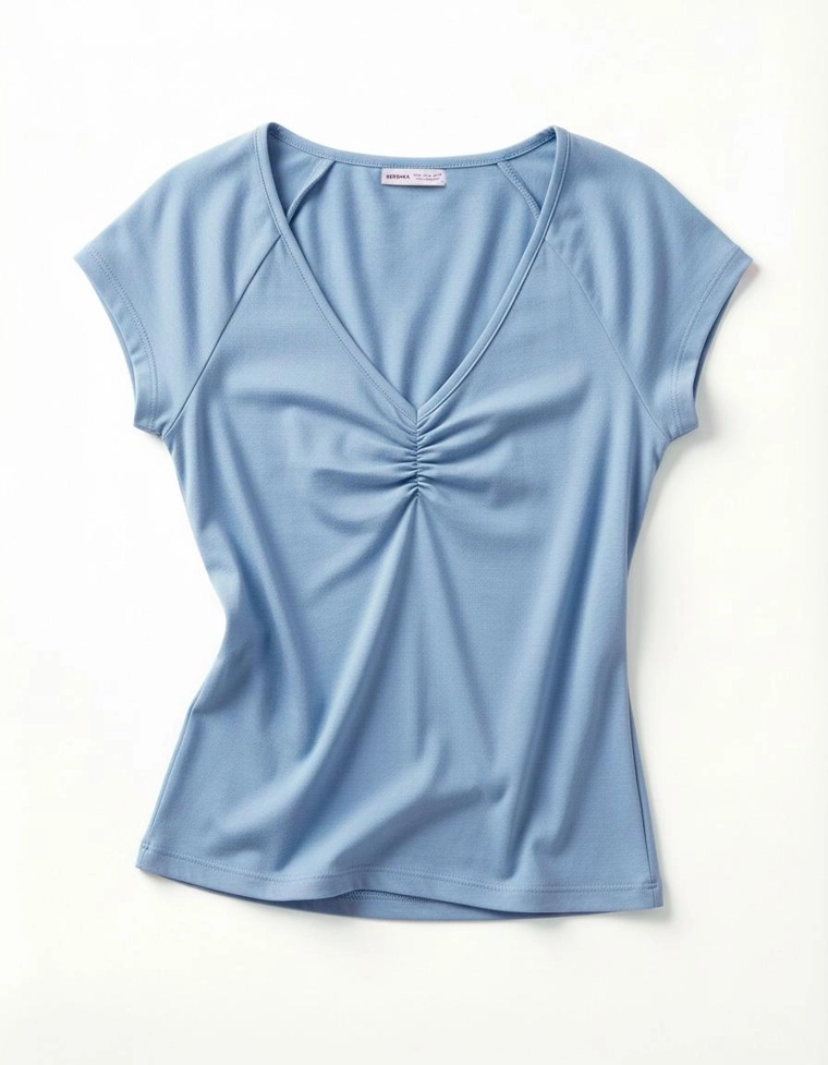 Футболка с короткими рукавами и сборками