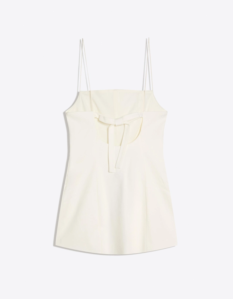 Мини-платье с бантом сзади