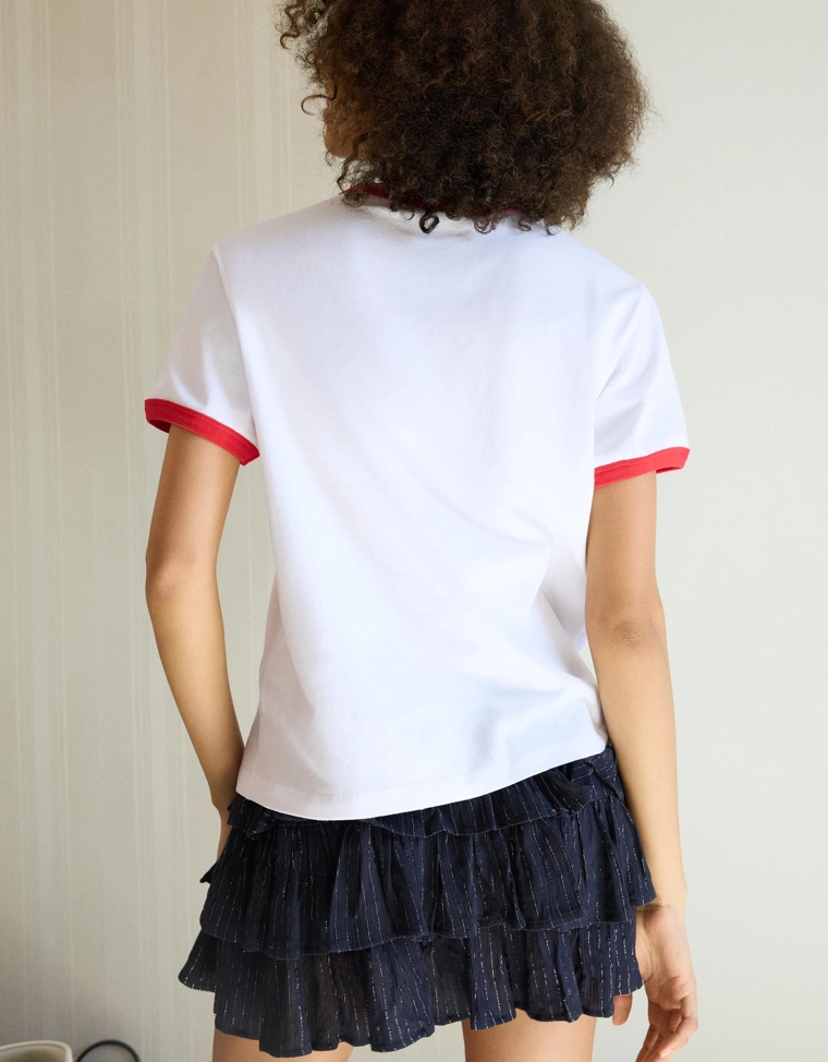 Футболка с короткими рукавами и контрастным принтом Paul Frank