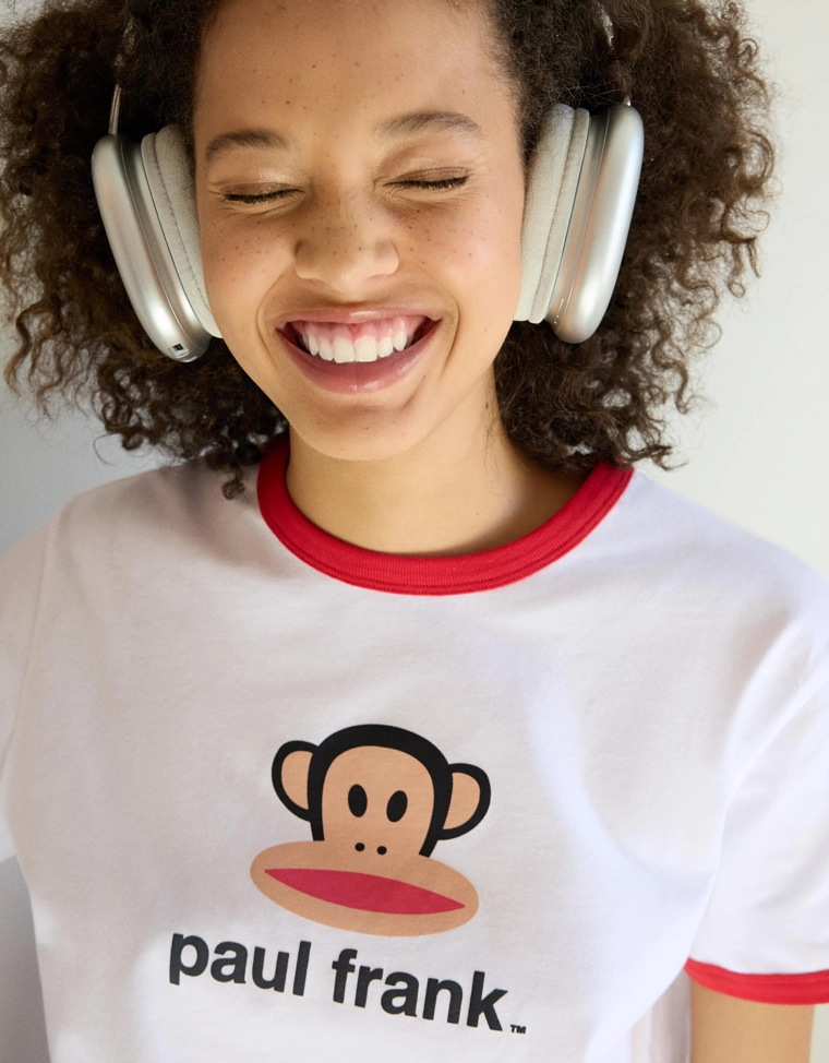 Футболка с короткими рукавами и контрастным принтом Paul Frank