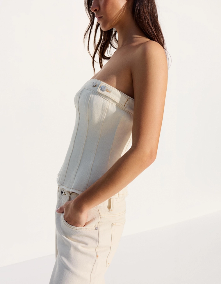 Джинсовый топ-бандо