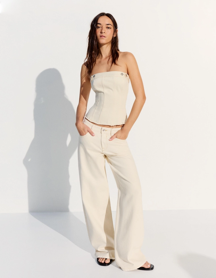 Джинсовый топ-бандо